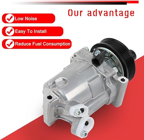 Miniatura 4 de cciyu Compresor de CA para Nissan Tiida 1.8L 2009-2010 para Nissan Versa 1.6L 2009-2010 Reemplazo del compresor de CA para automóvil
