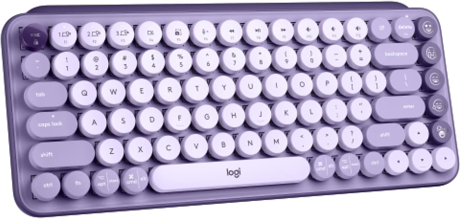 Logitech POP Keys Wireless Mechanical Keyboard with Emoji Keys - Cosmos