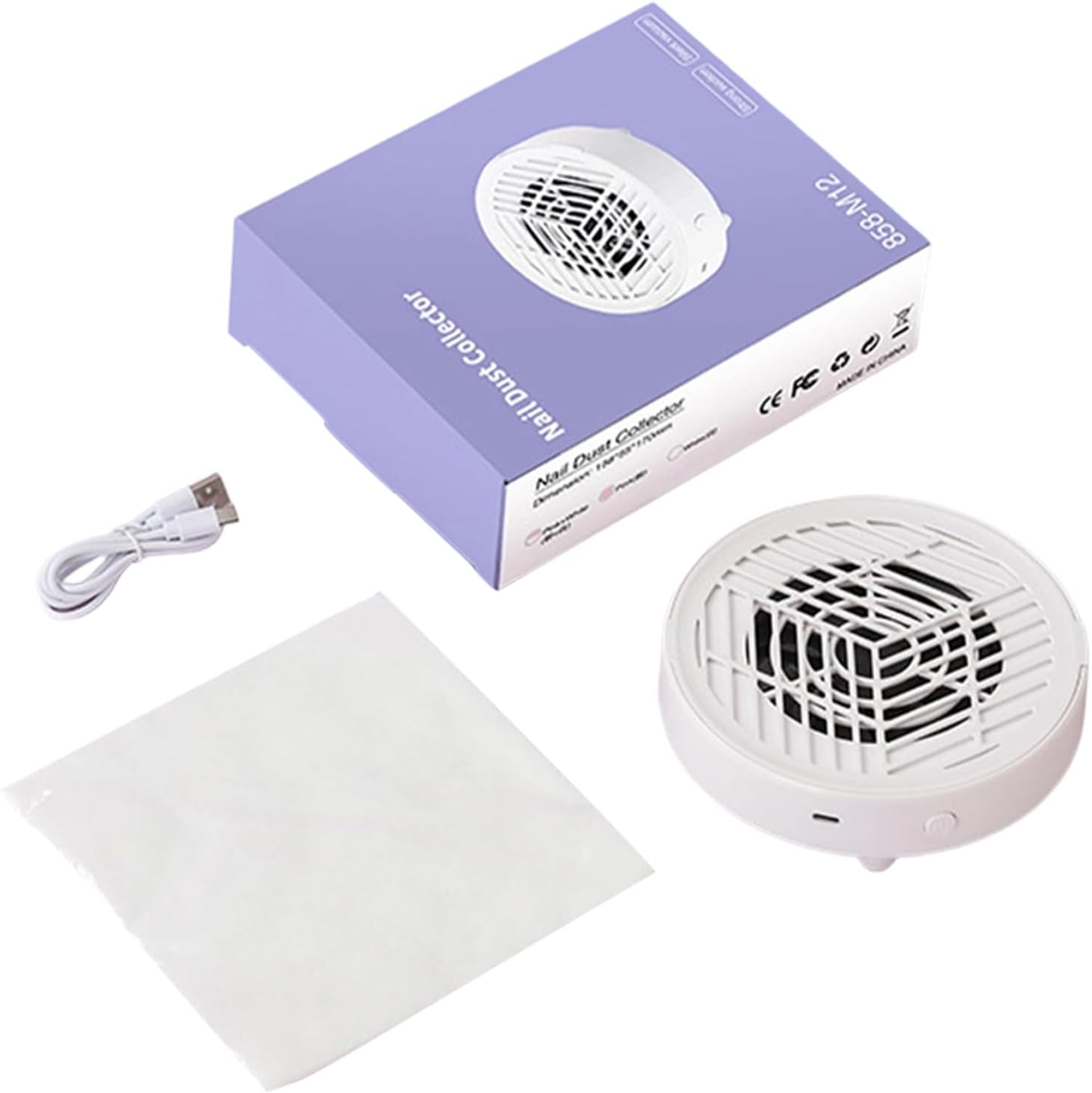 Nail Extractor - Silent | 5.91 Inch Professional Nail Extractor, Adjustable Electric Fan for Manicure Beauty Station for Home Salon for Princ