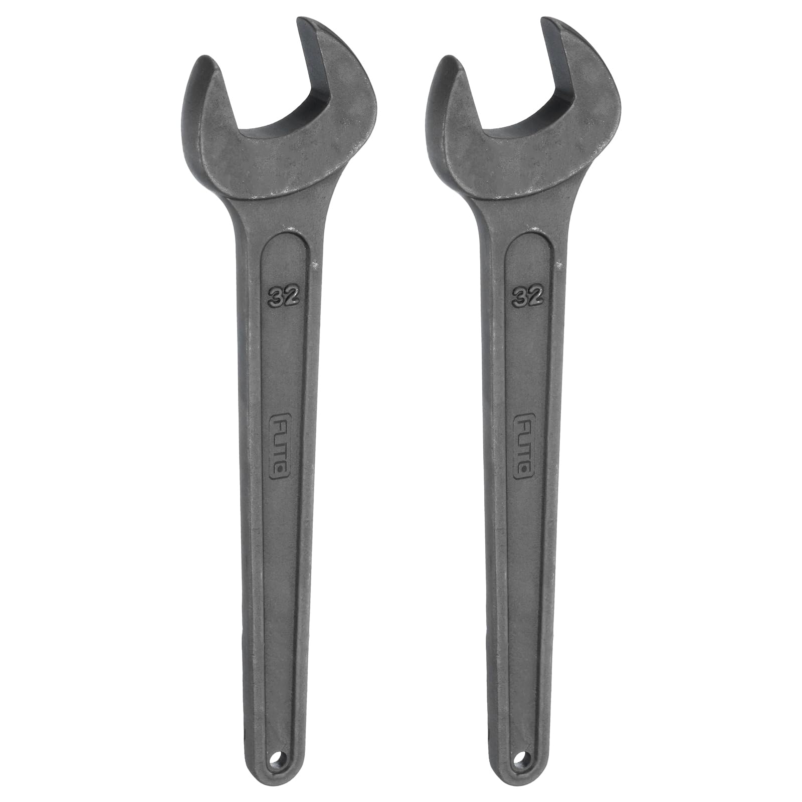 HARFINGTON 2pcs Single Open Ended Spanner Wrench, 32mm, Thicken Carbon Steel Open End Wrench Tool for Automotive Repair and Furniture Assembly, Grey