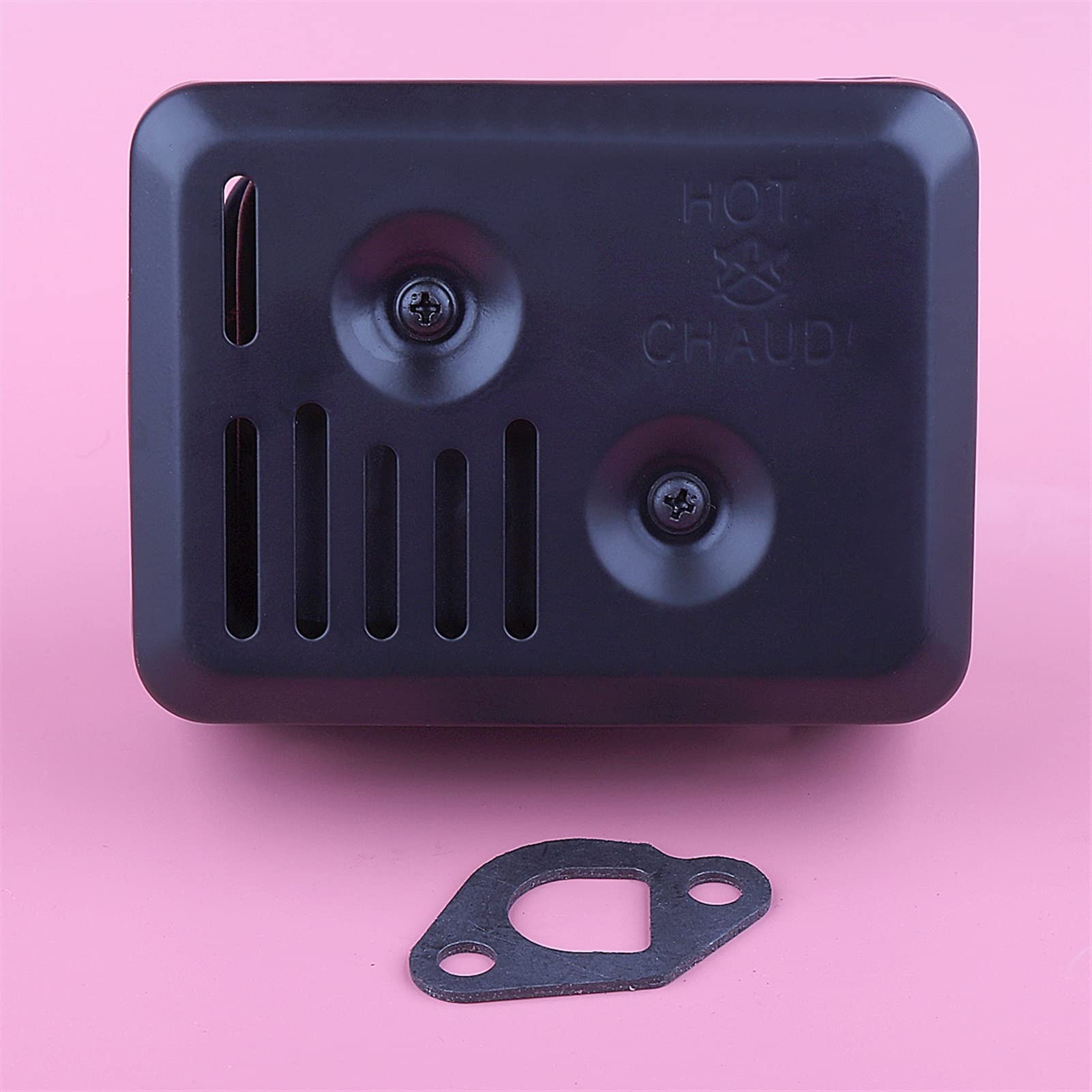 Wivplex Sistema de silenciador de Escape con Kit de Juntas de protección térmica GX110 GX120 GX140 GX160 GX200 Kit de silenciador para Motosierra