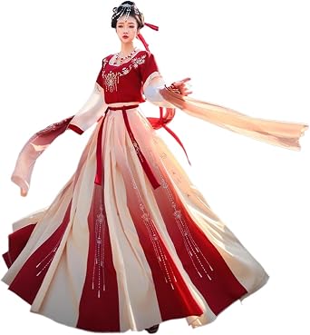 Chinese Style Hanfu Tradtional Clothing Outfit Ancient Tang Ming Dynasty Dance Costume Cosplay Princess Dress for Girls