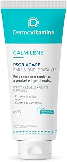 Dermovitamina Calmilene Psoriacare Emulsione Idratante - Trattamento per Pelli Secche o con Tendenza a Psoriasi - Crema Idratante Viso e Corpo - Con Estratto di Camomilla e Aloe - 400ml