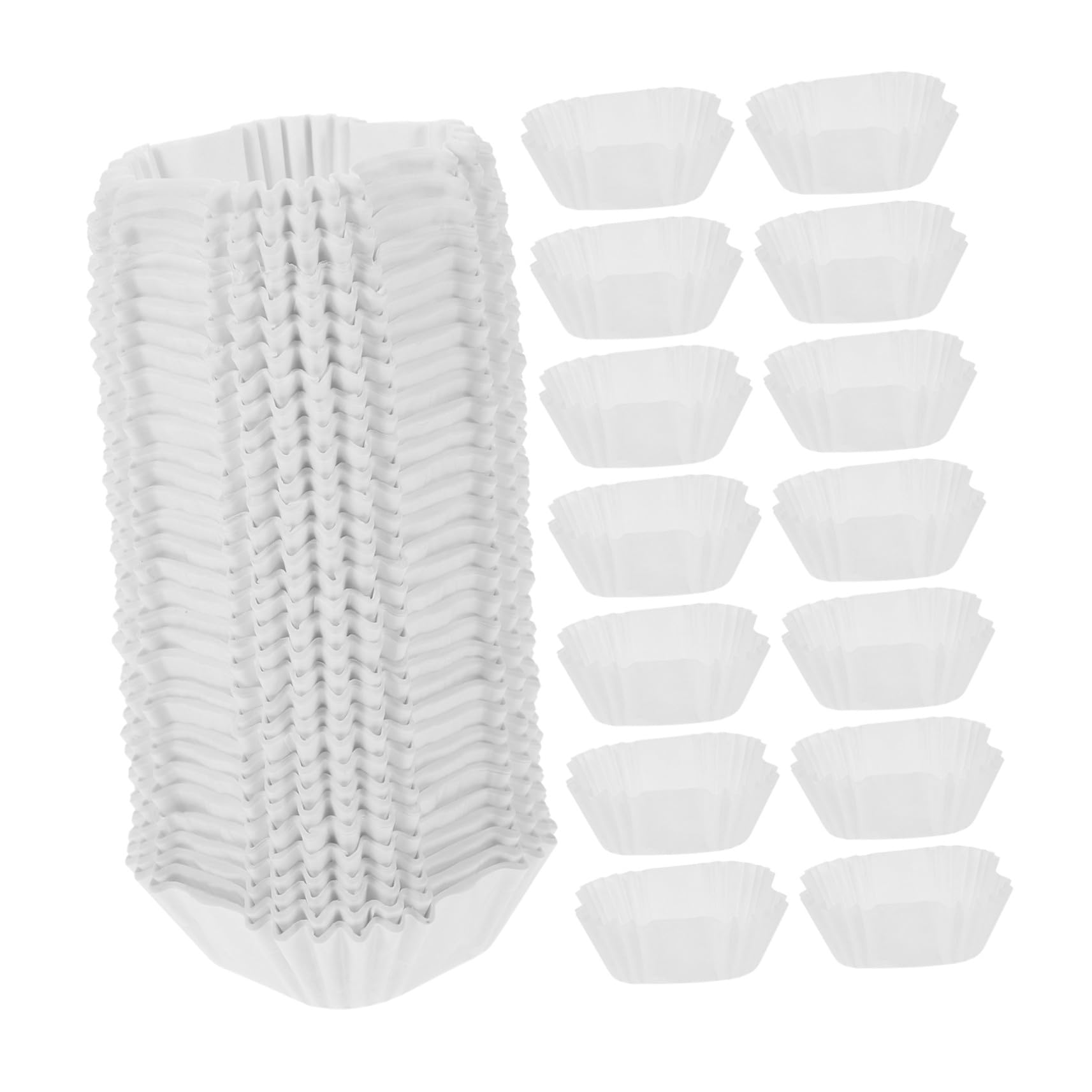 DOITOOL 3000piezas Cápsulas para Cupcakes Cuadradas de Papel de Pasta de Madera, Resistentes al Calor y Antiadherentes, Ideales para Pasteles Caseros y Celebraciones Familiares