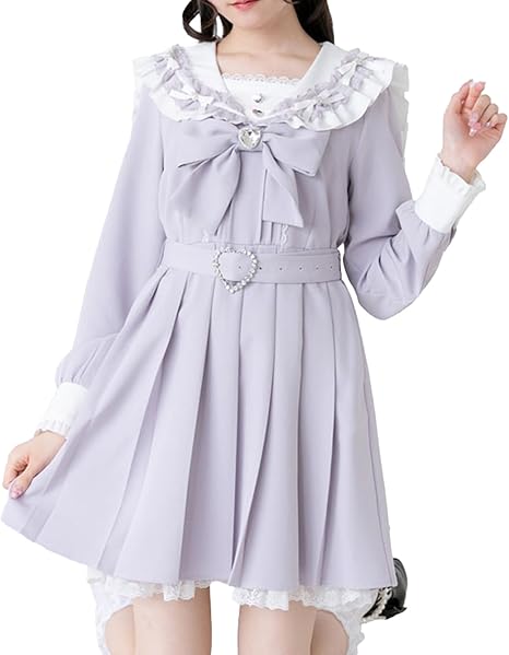 セーラービジューレースフリルワンピース L ミニ　ネイビーチェ　新品 セーラービジューレースフリルワンピース L ミニ ネイビーチェ 新品