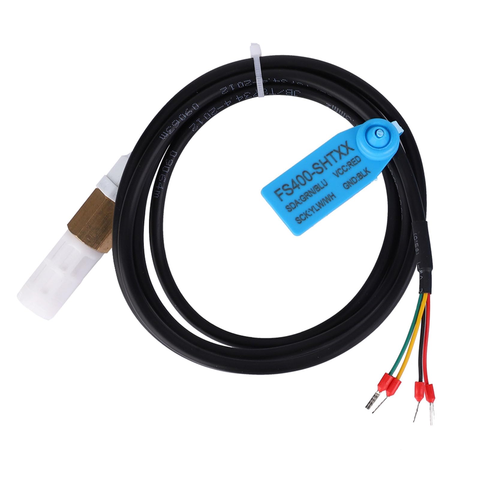 Sonda antipolvere Sensore di umidità digitale della temperatura del suolo FS400-SHT3X Uscita in acciaio inossidabile I2C con guscio in plastica e plastica()