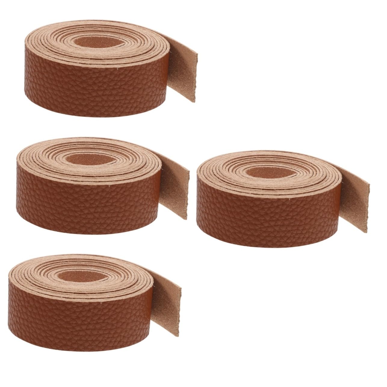 4 rouleaux cuir de couleur unie pour bricolage de ceintures et sangles TEHAUX