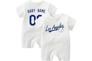 Dodgers Baby Clothes: Personalized Bodysuits with Custom Name and Number