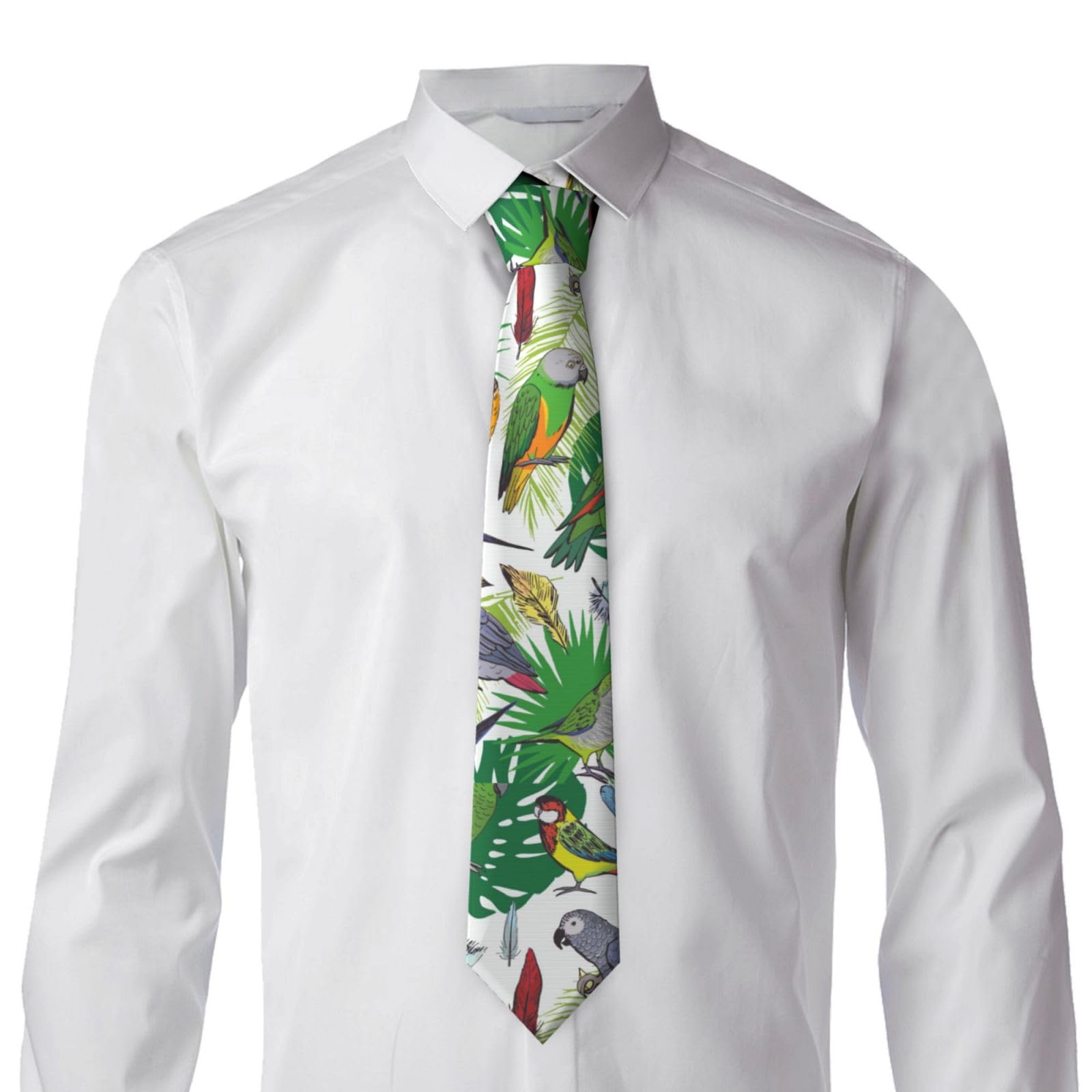 Amazon.co.jp: メンズネクタイ 鳥柄 オウム柄 ネクタイ シルクネクタイ