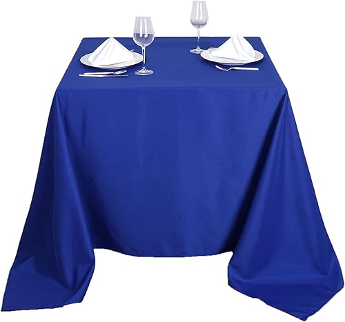 BalsaCircle Mantel cuadrado de poliéster de 90 x 90 pulgadas, color azul real, para bodas, fiestas, catering, cocina, comedor, eventos
