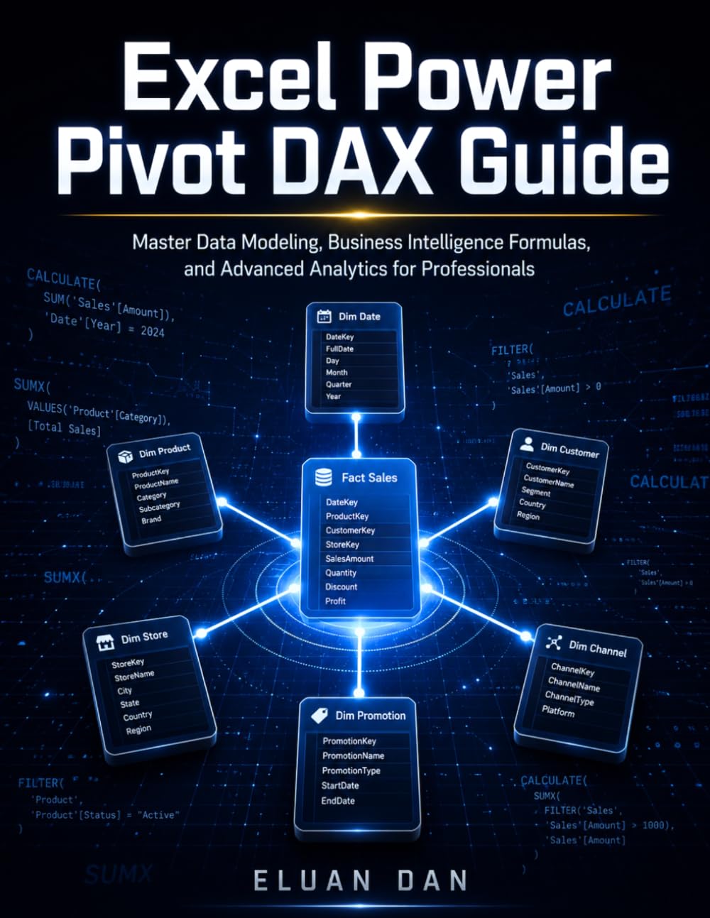 Excel Power Pivot DAX Guide: Master Data Modeling, Business Intelligence Formulas, and Advanced Analytics for Professionals