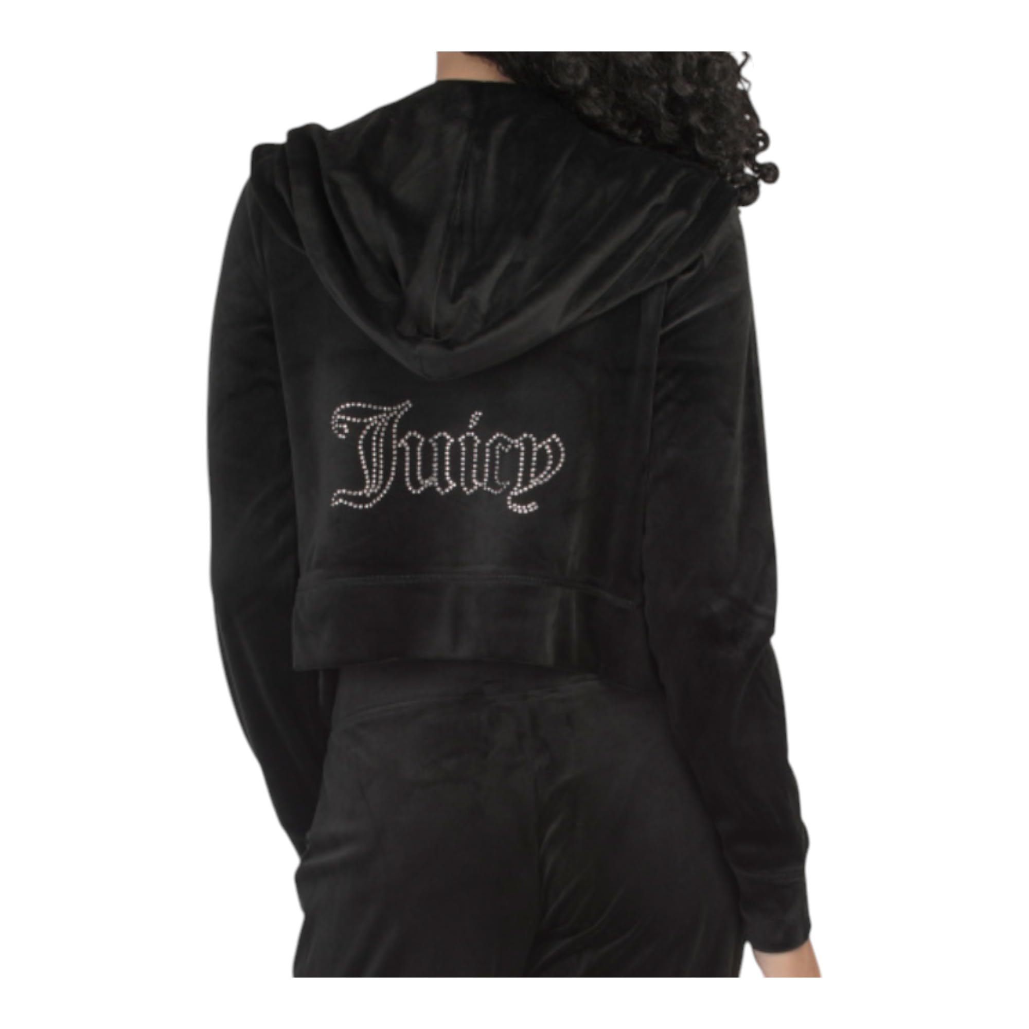 Juicy Couture Felpa con cappuccio da donna in velluto Hallow Bling