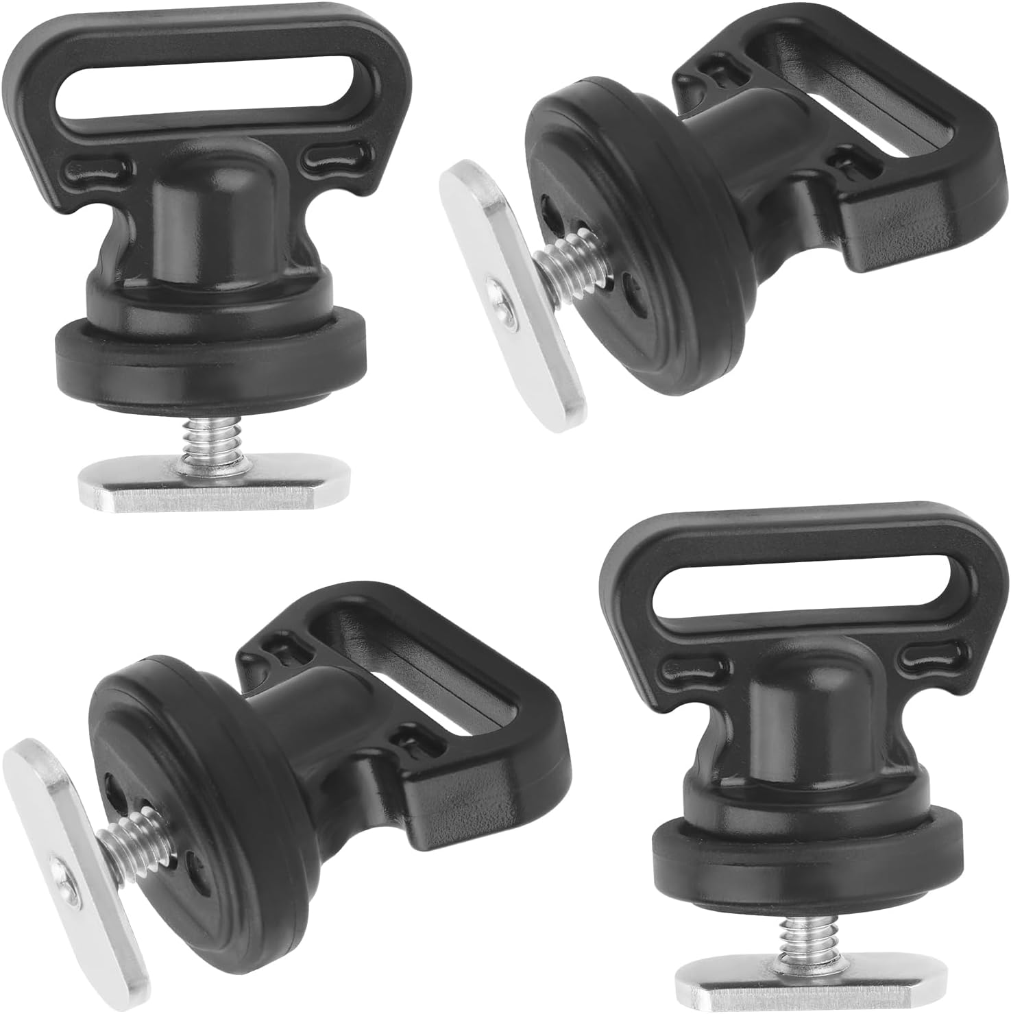 GDW Kayak Track Mount Vertical Tie Downs - Vertical Tie Downs for Securing | Cooler, Crate, and Other Kayak Rail Mount Accessories （ 4 Pack ）