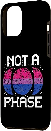 Miniatura 2 de Funda de regalo LGBTQ para iPhone 14 Pro Max Not A Phase Bisexual Pride Moon Funny Bi Flag Pun