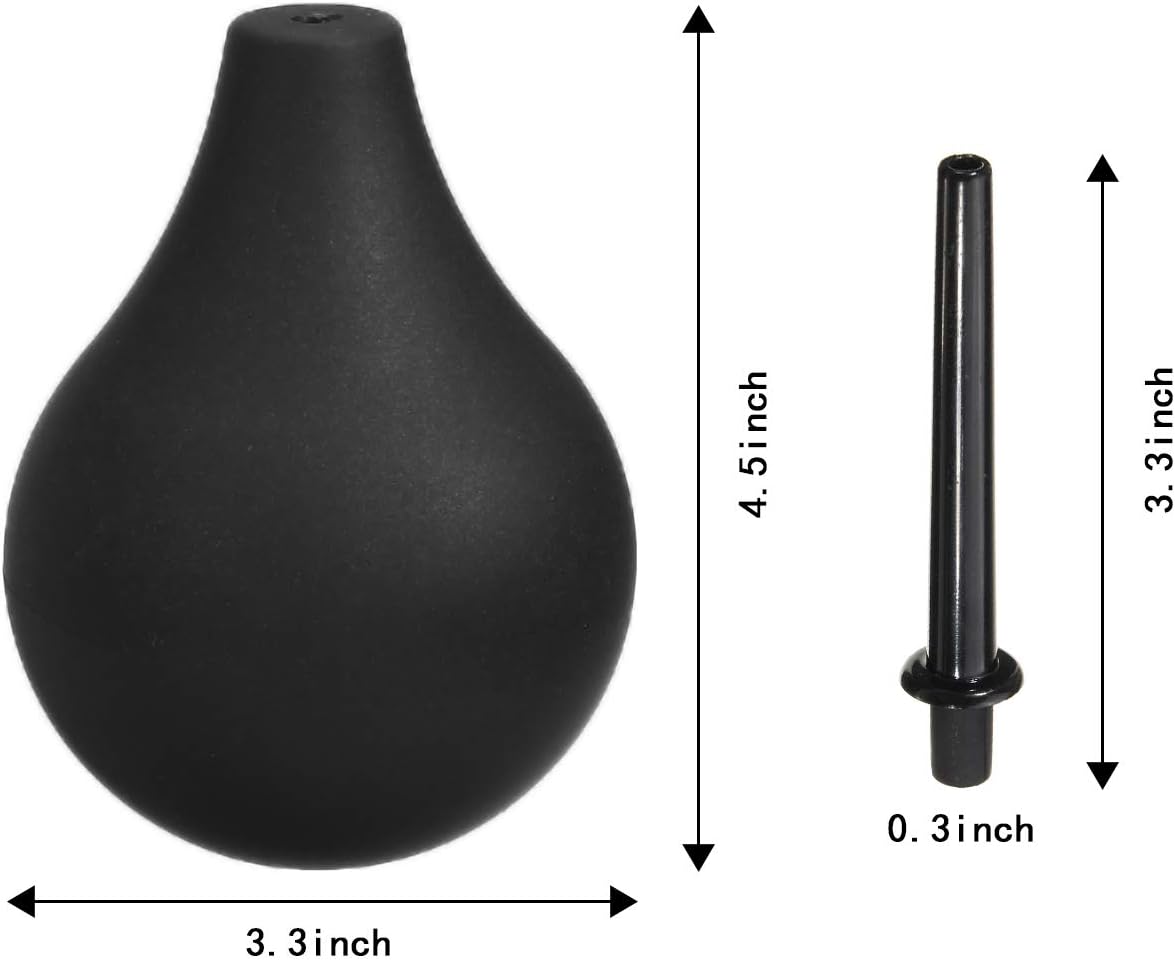 Abyclean Rectal Enema Bulb for Men - Anal Douche for Women, BPA and Phthalates Free Reusable Vaginal or Anal Clyster Cleaner with Soft and Smooth Nozzle, 220ML, Black : Health & Household