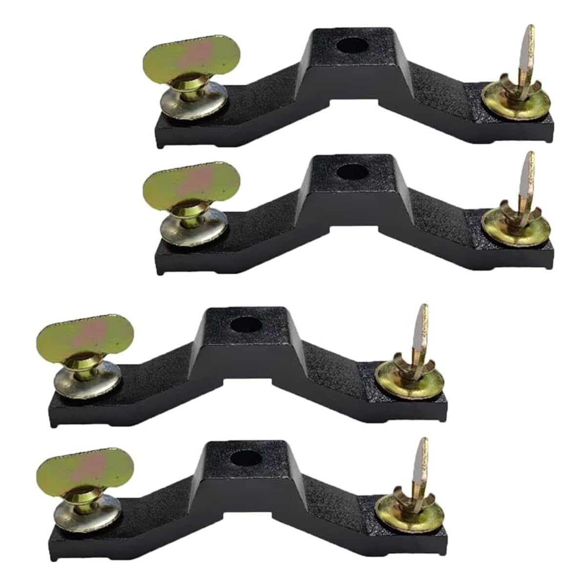 Huba Moving Head Light Bridge Connector Truss Clamp Bracket Fast-Locking Stage Light Connecting Base 140mm Hole Spacing Black 4 Pieces