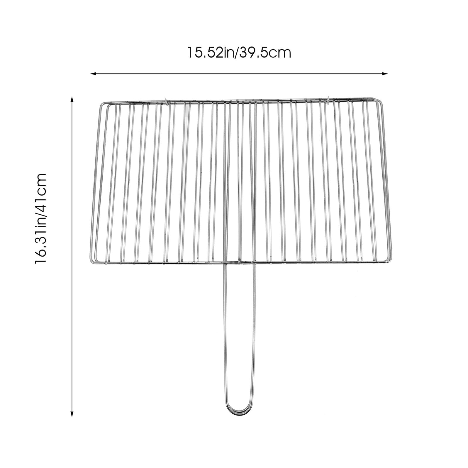 Griglia per Pesce in Acciaio Inossidabile Clip Verticale, Cestino per Barbecue Resistente e Facile da Pulire, per Camping e Bbq All'aperto