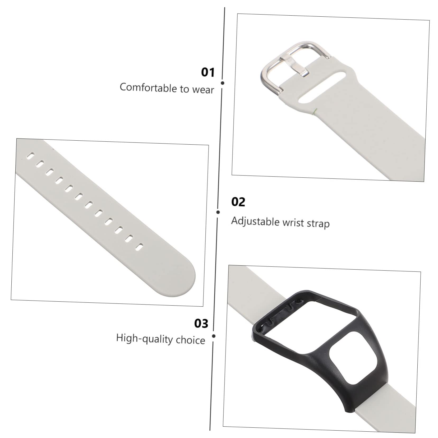 Housoutil cinghia uomini silicone Uomo donne accessori orologi cinturino gomma cinturino rubber accessorio orologio cinturino per smartwatch guarda cinturino dell'orologio Gel di silice rosa