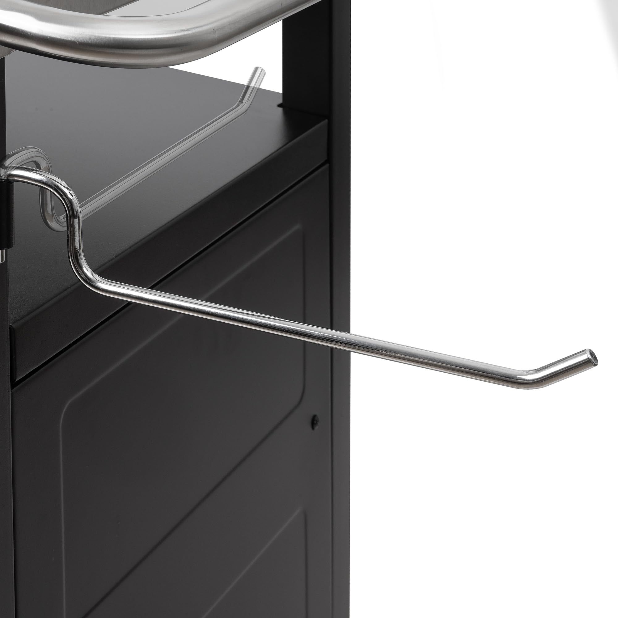 BBQ-TORO Carrito para Barbacoa | 103,5 x 59 x 81 cm | Mesa Auxiliar | Color Plata | Carro con Ruedas | Cocina al Aire Libre | Carrito Auxiliar para Barbacoa | Accesorio para Barbacoa