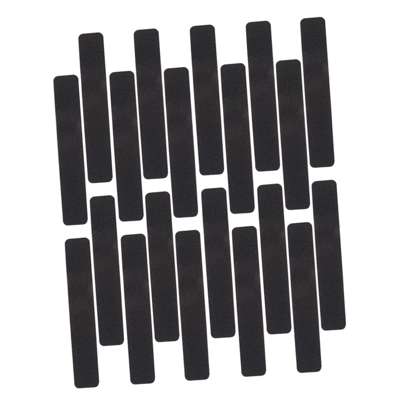 BCOATH Self-Adhesive Non-Slip Floor Stickers 20 Sheets Black Matte Easy Peel Off Non-Skid Decals for Home Hotel Decor