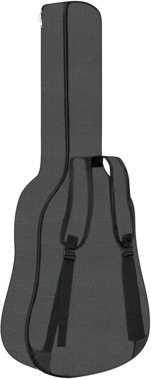 Grow wings Nylon Acoustic Guitar Cover Bag With Foam Padding Unique Design With Heavy Padded Guitar Bag (Black) 1