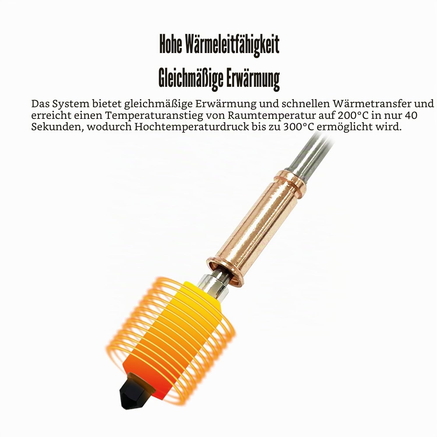 Upgrade Kobra 3 Ceramic Hotend Hot End Assembly Druckkopf Extruder mit Düse aus gehärtetem Stahl Heizblock Hotend Ersatz für Anycubic 3D-Drucker