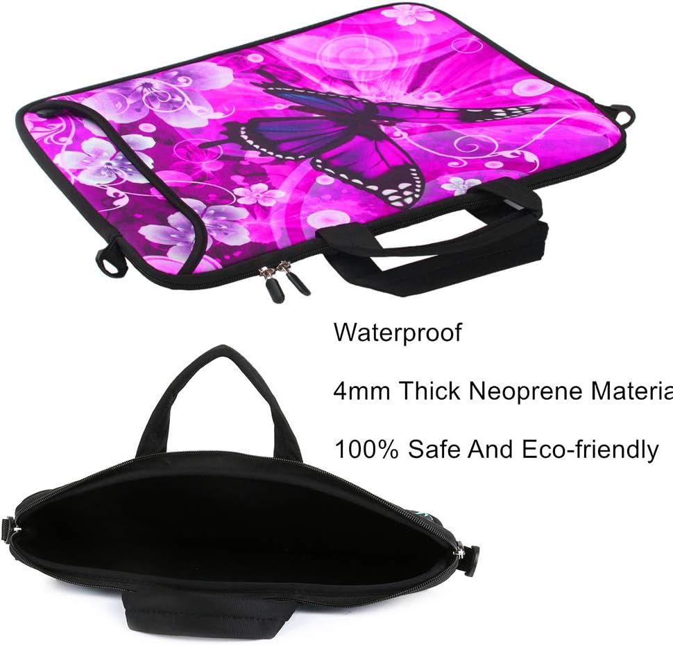 Violet Mist 11-13.3 Inch Laptop Shoulder Bag Computer Sleeve Strap Handle image 5