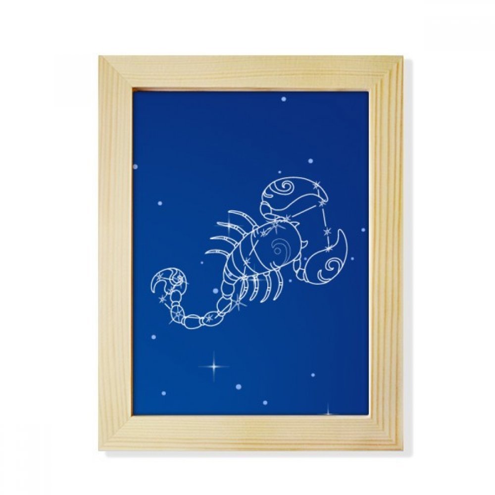 Constelación de Escorpión en marco de madera 6x8 decorativo para el hogar