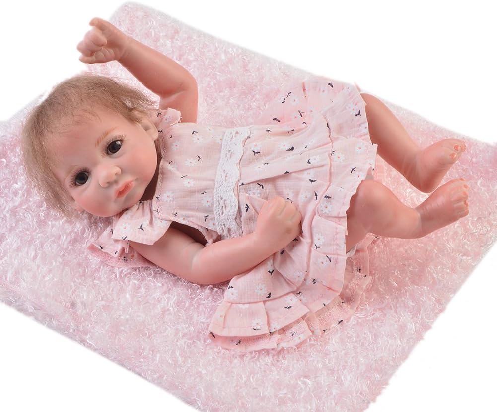 KEIUMI 2018 Mini Reborn Baby Doll Realistic 11 Inch Girl Lifelike Newborn Dolls Kids Xmas Gift (pink)