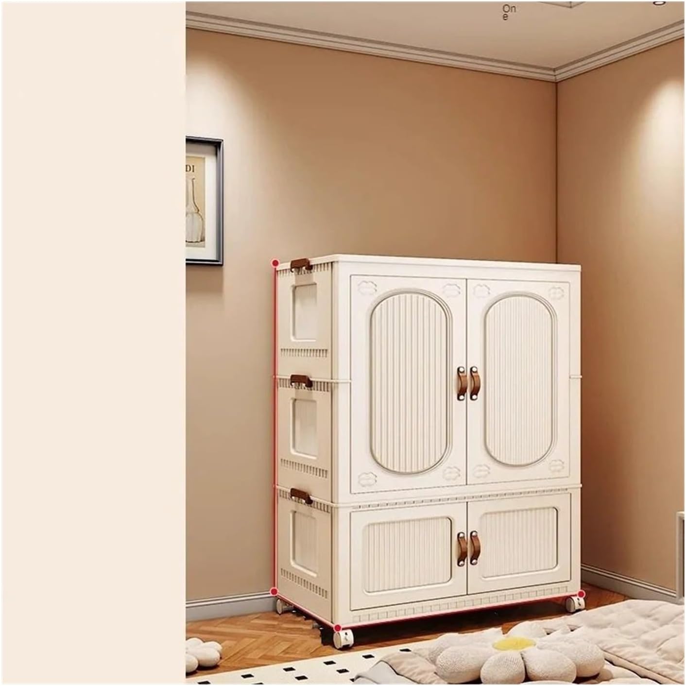 Portable Wardrobe Apartments Assembly Closet for Clothes Foldable Bedroom Wardrobe Home Furniture Open Closet Portable Closet(A 78cm 2 Closet)