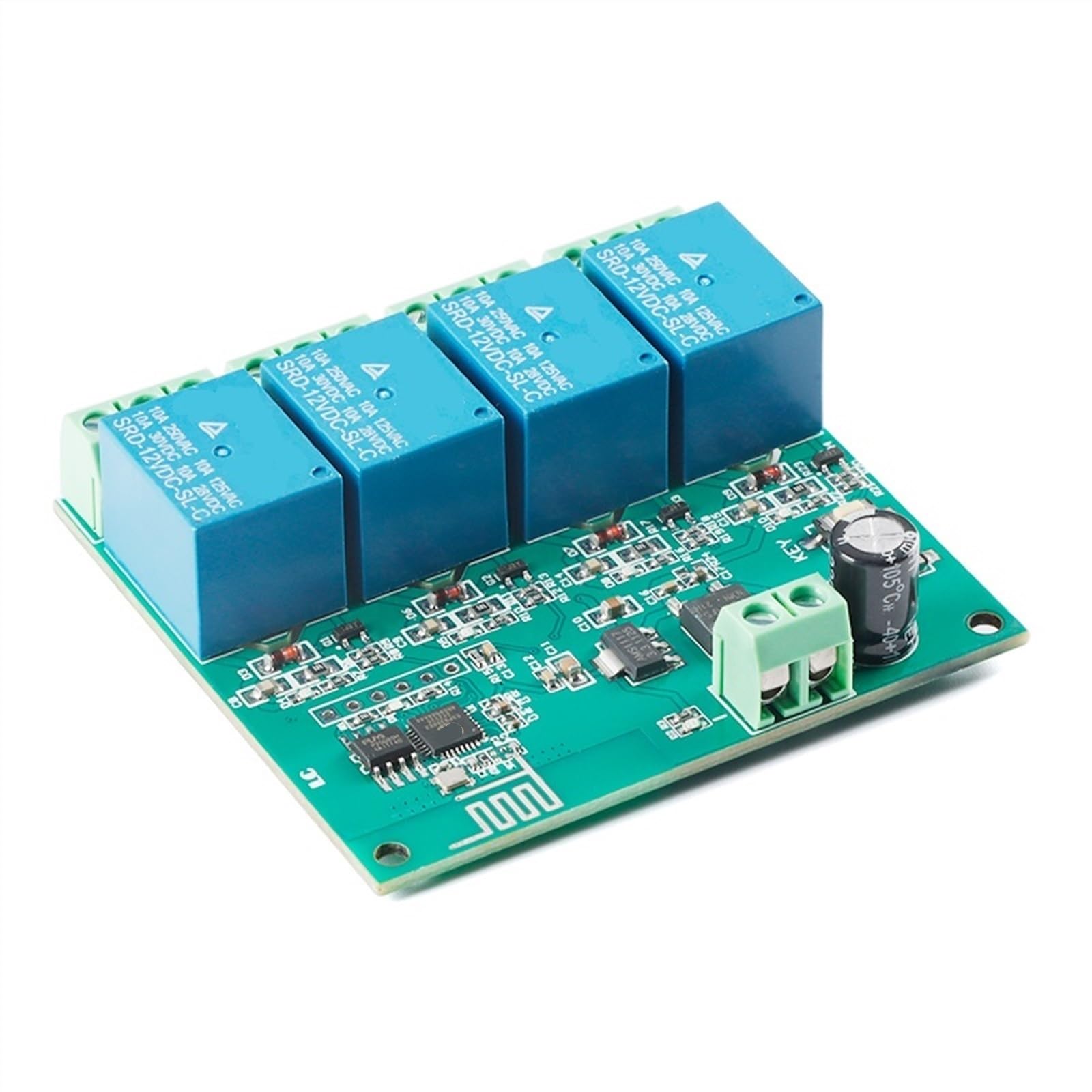 Placa de relé I de 4 canales para control inalámbrico de iluminación y riego con móvil 6