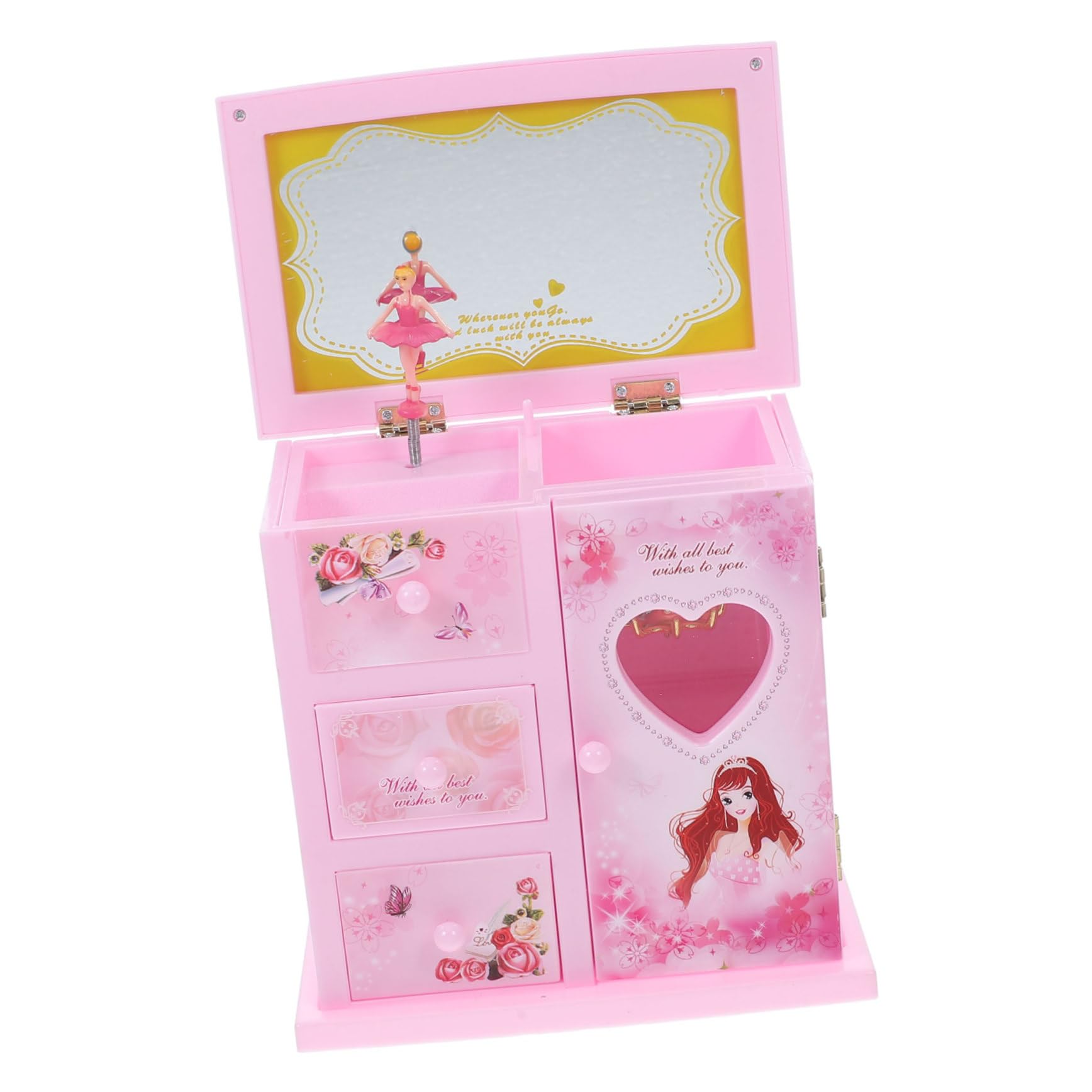 Caja portátil musical PRETYZOOM joyero con compartimentos para tardes de juego y viajes