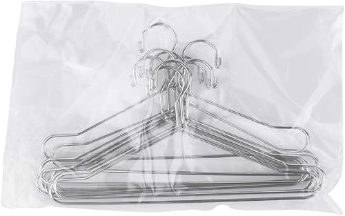 Miniatura 9 de JANOU 10pcs linda casa de muñecas ropa colgar en miniatura alambre ropa soporte (plata)