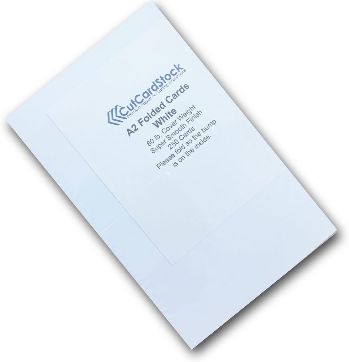 Blank White Super Smooth A-2 (4.25"x5.5") Folded Note Cards- 250 Pack