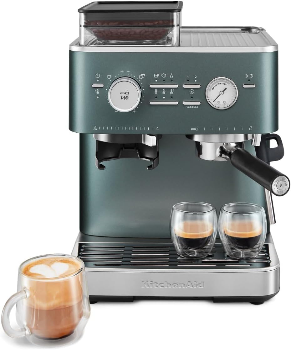 KES6551 Semi-Automatic Espresso Machine with Burr Grinder, 2 Cup, Juniper