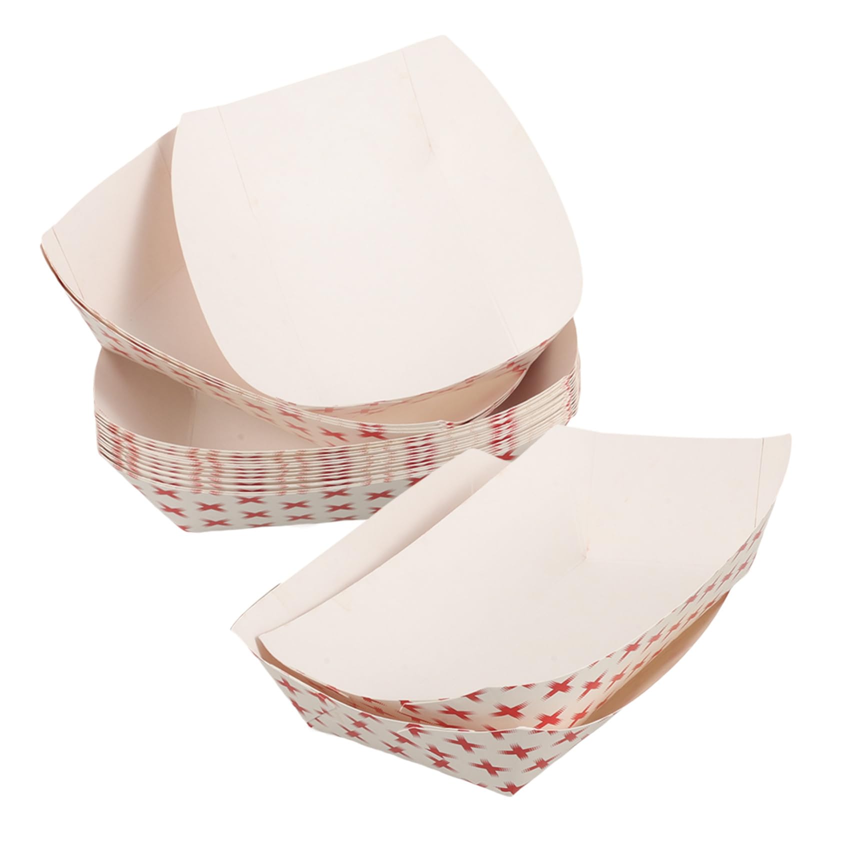 PRETYZOOM Sturdy Food Trays for Hot Dogs and Snacks 20pcs Paper Party Food Containers