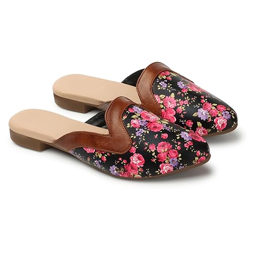 SHENELLFASHION Women's Slip-on Mules Shoes & Sandals with Extra Soft Footbed for Office and Party Occasions