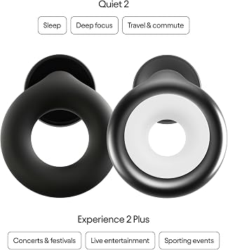 Loop Quiet 2 & Loop Experience 2 Plus Bundle (2-Pack) - Reusable Ear Plugs for Sleep, Focus & More | 24 dB/18 dB Noise Reduction