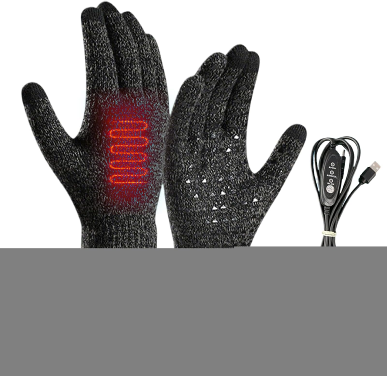 Heated Winter Gloves | Battery Powered Electric Heating Mitts | Touch Mitts for Cold Outdoor Activities Cycling Hiking Moto Snowboard