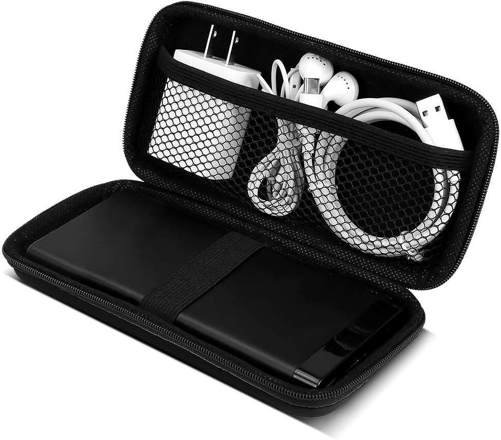 Portable Carrying Case, COOYA Hard EVA Protection Travel Pouch Bag Small Carrying Case, USB Cable Power Adapter Organizer Universal Travel Case for Anker RAVPower Power Charger,Electronic Accessories