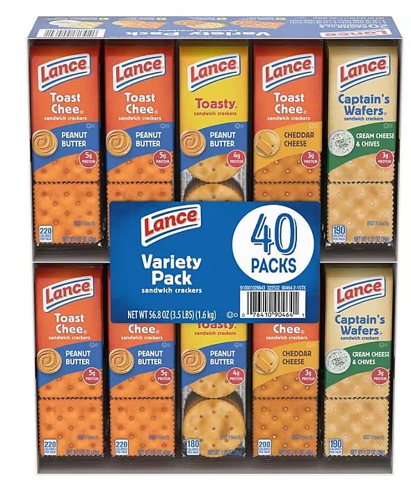 La'nce Variety Pack Sandwich Crackers, 40 pk.