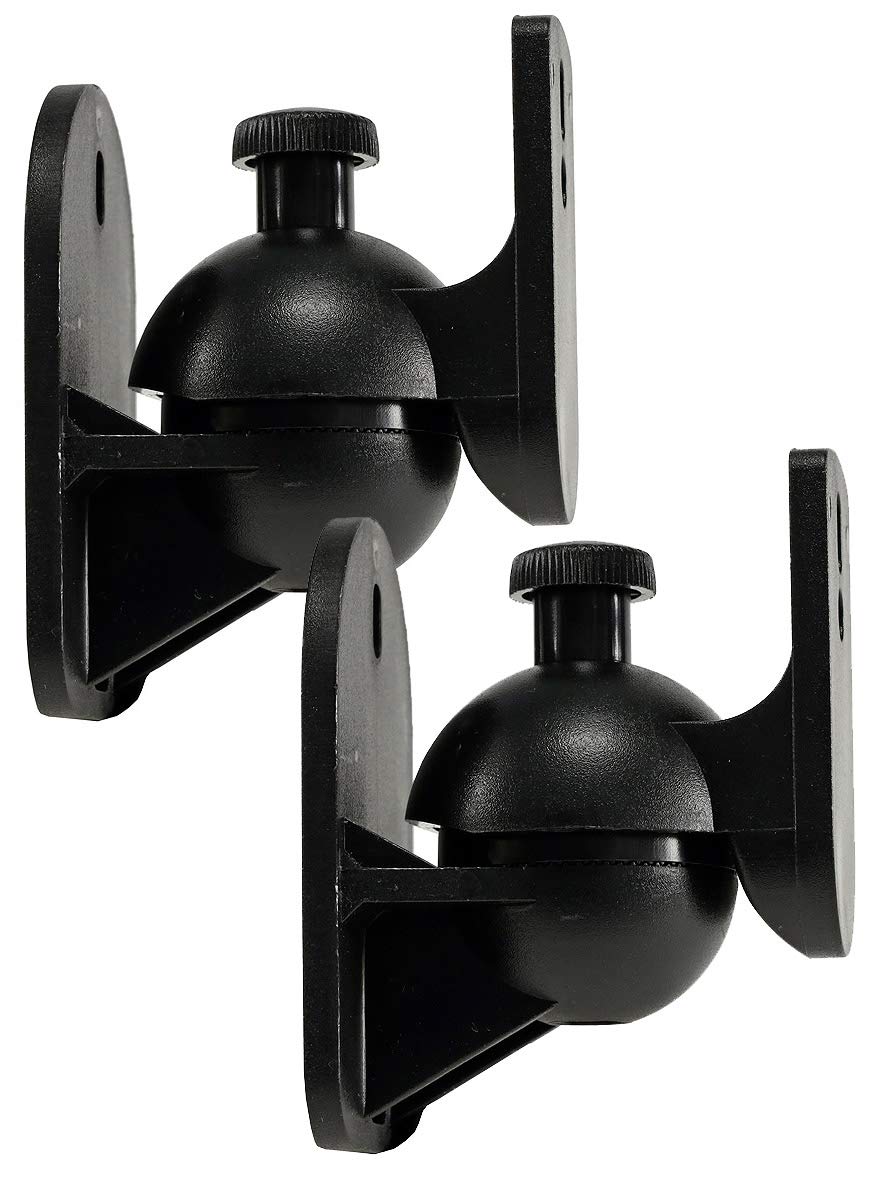 Universal Wall Bracket for Speakers / Boxes / Pivoting / Tilting / up to 5 kg / Pack of 2 / Black