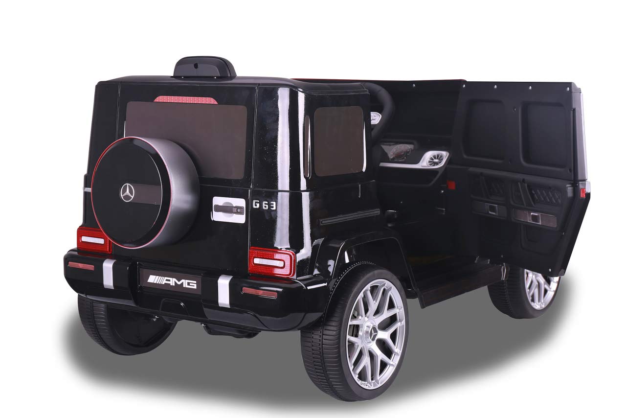 JAMARA 460641 – Ride-on Mercedes-Benz AMG G 63 12 V – 2 marce, 2 potenti motori di azionamento, batteria da 12 V, lunga durata, USB, indicatore della batteria, soft-start, asse posteriore