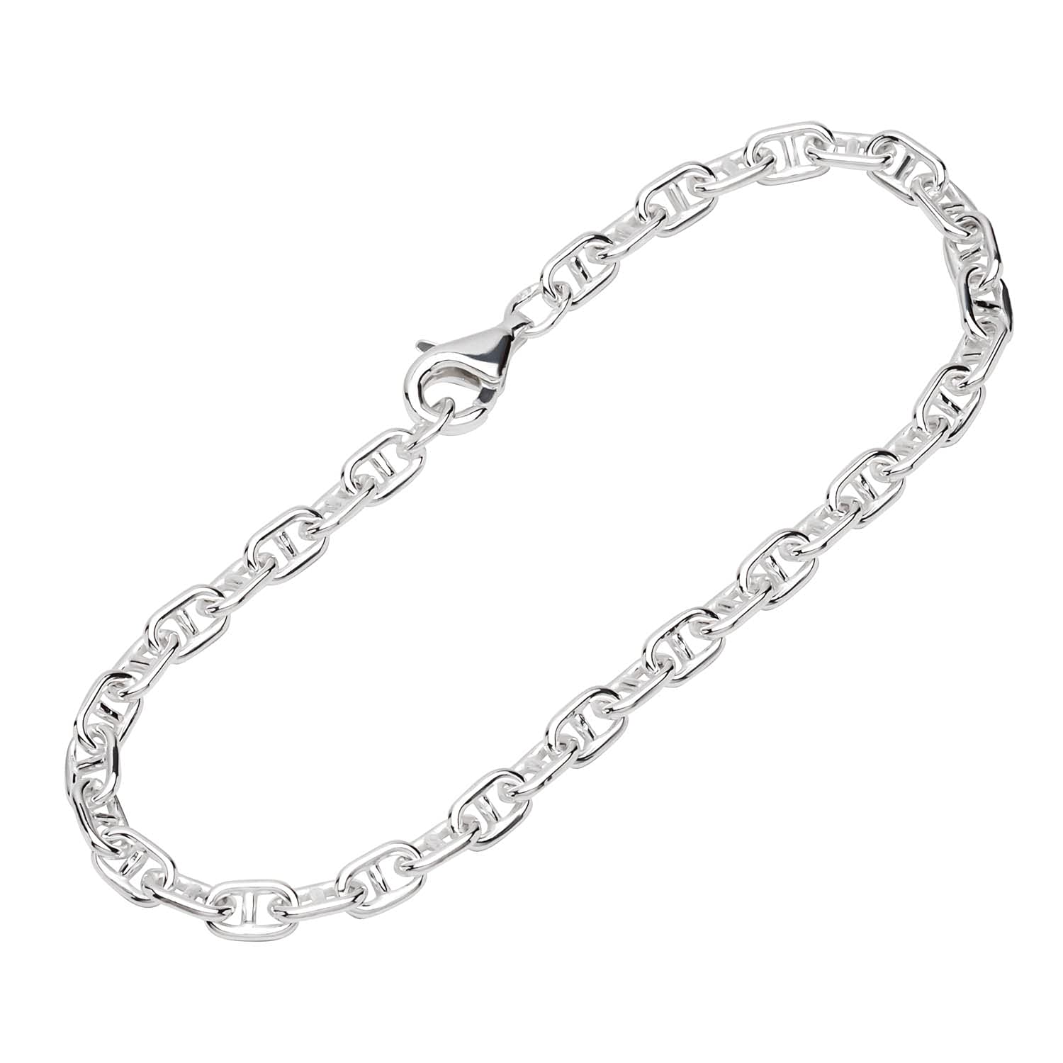 NKlaus pulsera de plata esterlina 925 19cm barra de anclaje de la cadena de las señoras pulsera de diseño 12361