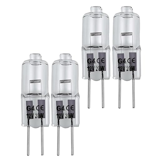 4PCS Oven Halogen Light Bulbs Fit for Dacor ERD48 Gas Range/Dual Fuel Range/Electric/Wall Oven Replace DE81-05798A 106660 1389180, 20W 12V G4 2-Pin Base