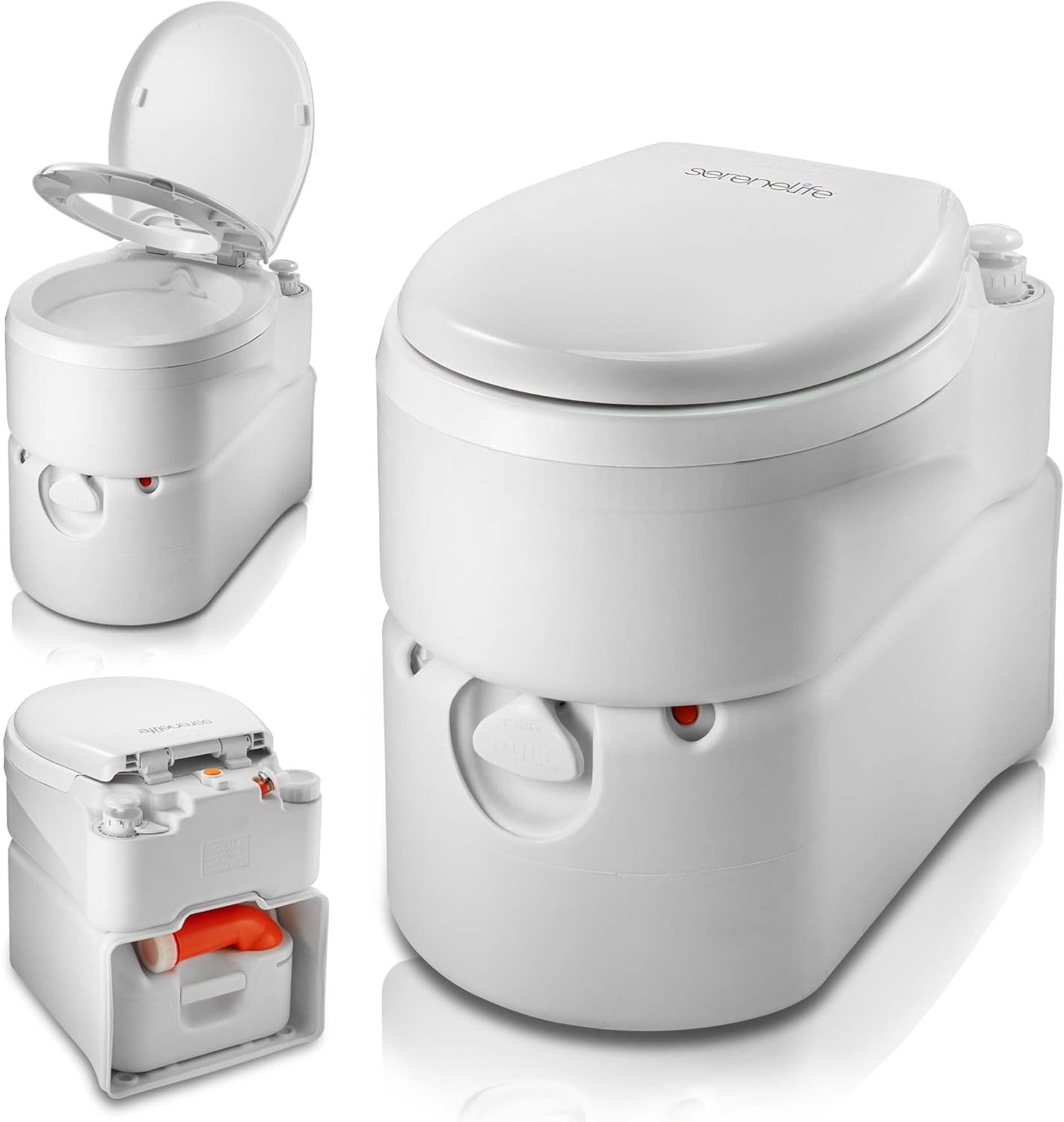 Outdoor Portable Cassette Toilet, Travel Toilet with Detachable Waste