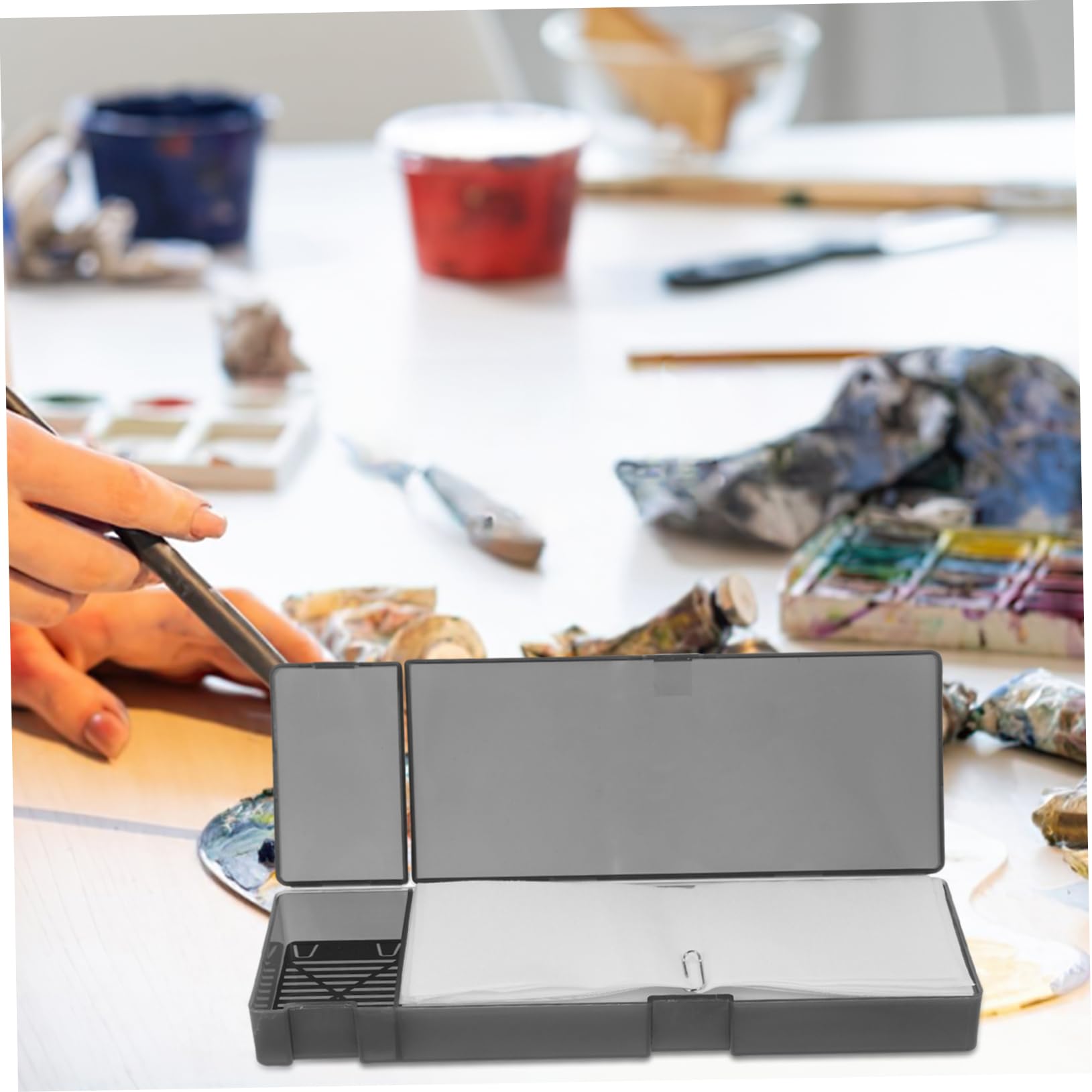 3 Ensembles Palette Humide pour Peinture Miniatures de Plateau de Mélange de Pigments pour Peinture Outil Pratique pour Colorer Mélanger