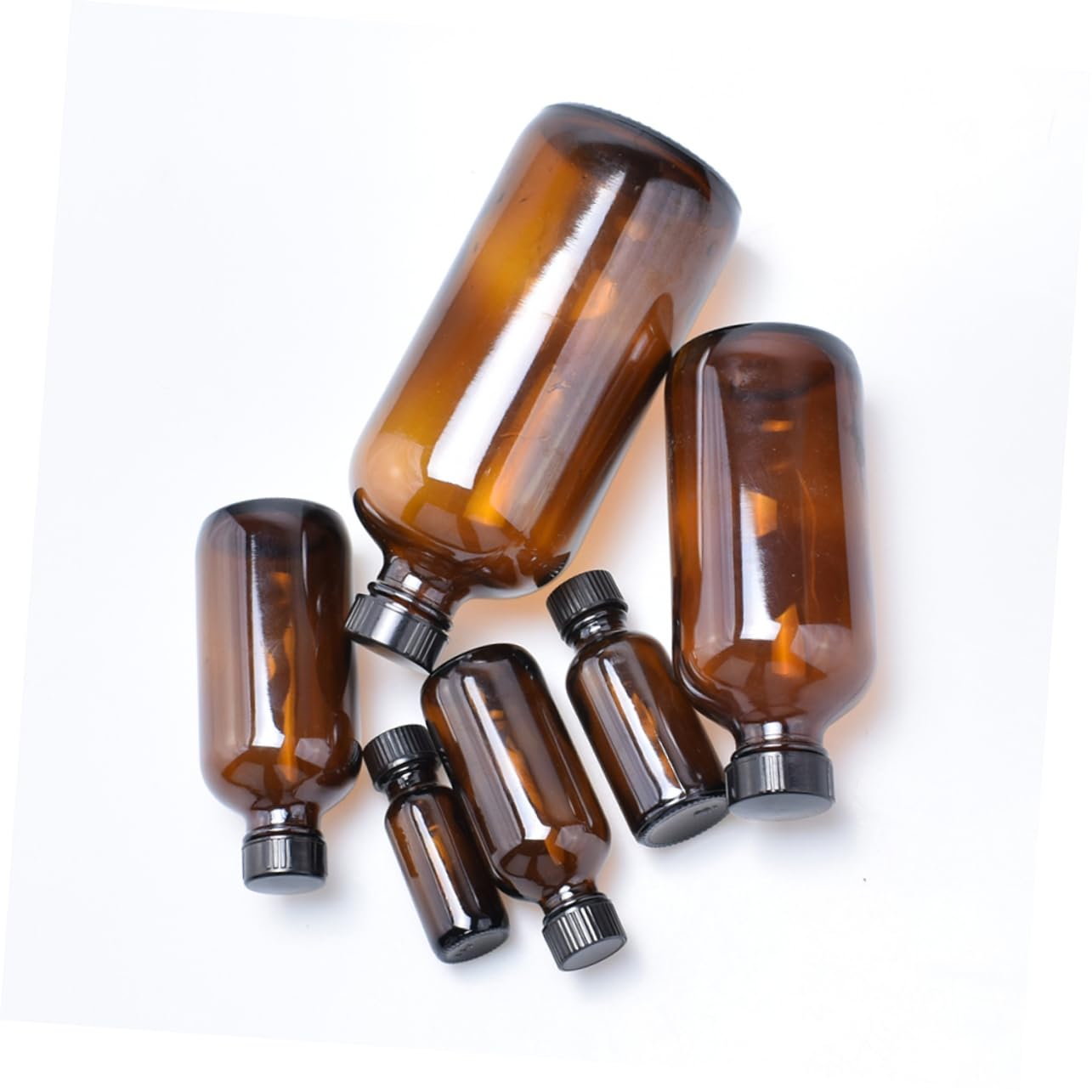 KICHOUSE 4pcs Brown Sealing Glass Bottles with Lid Storage for Honey Jam and More for Home Organization and Kitchen Use