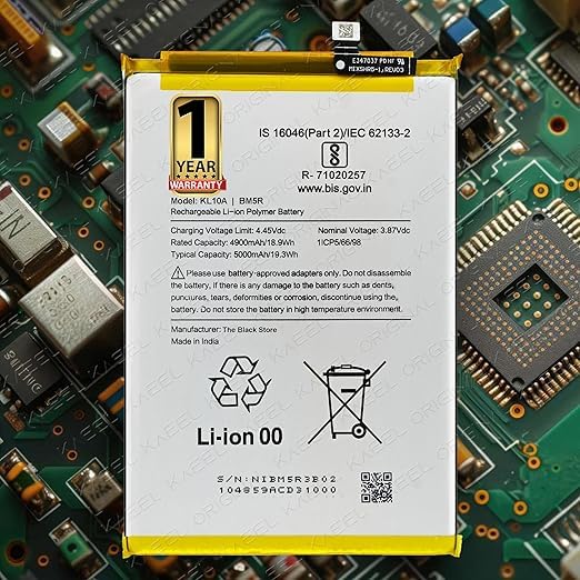 Image of Original BM5R Battery Replacement for Xiaomi Poco M6 Pro Models: 23076PC4BI - 5000mAh with 1 Year Warranty* (Deep Green, 23076PC4BI)
