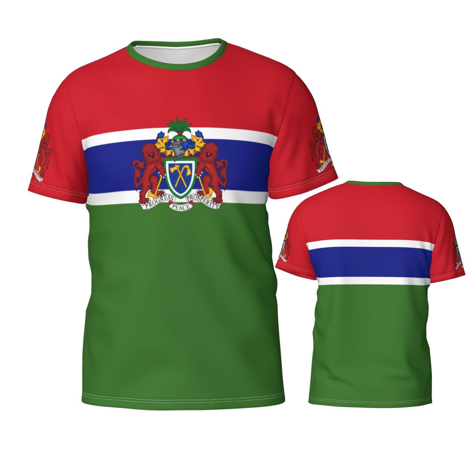 Pelnyc Unisex Green Palestine Flag Emblem 3D Printed Patriotic T Shirt Tees Tops Sport Shirts Multicolor